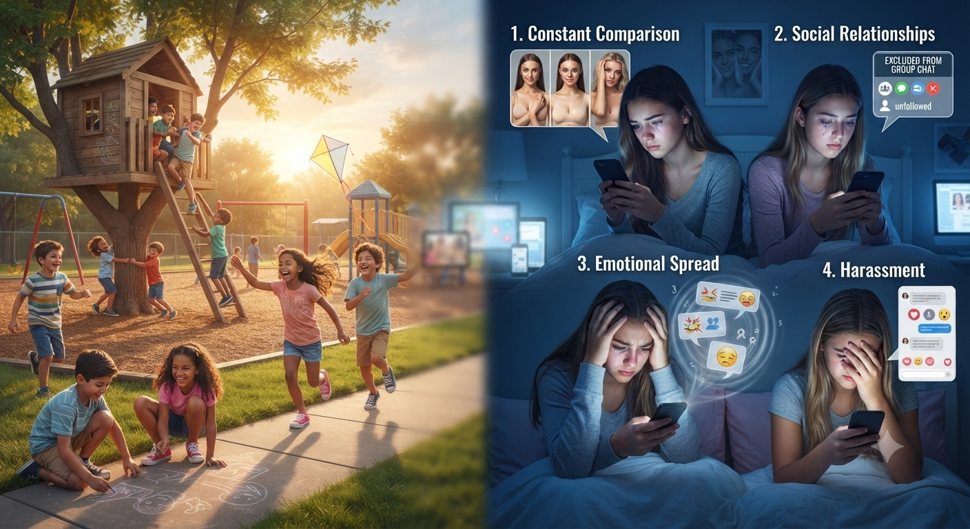 How Social Media Is Reshaping Childhood — And Why Teenage Girls Are Often More Affected